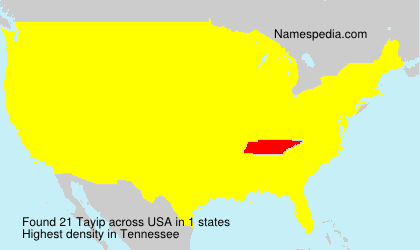 Surname Tayip in USA Surname Tayip in USA