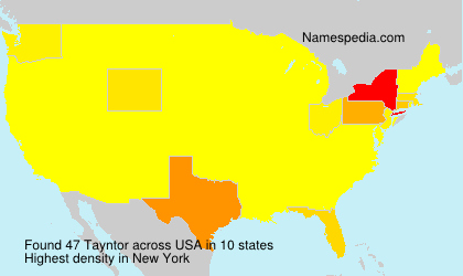 Surname Tayntor in USA Surname Tayntor in USA