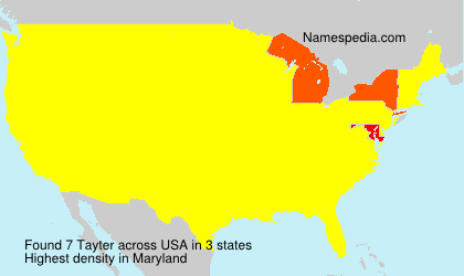 Surname Tayter in USA Surname Tayter in USA