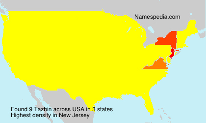 Surname Tazbin in USA Surname Tazbin in USA