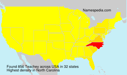 Surname Teachey in USA Surname Teachey in USA