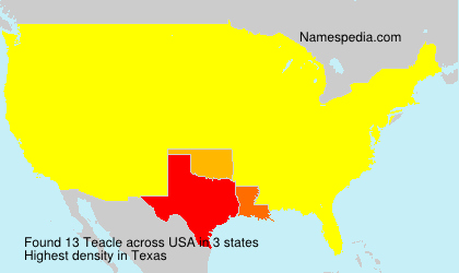 Surname Teacle in USA Surname Teacle in USA
