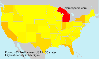 Surname Teall in USA Surname Teall in USA