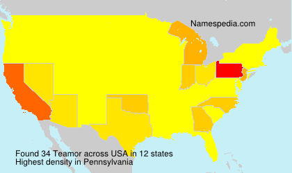 Surname Teamor in USA Surname Teamor in USA