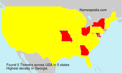 Surname Teandra in USA Surname Teandra in USA