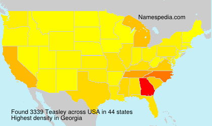 Surname Teasley in USA Surname Teasley in USA