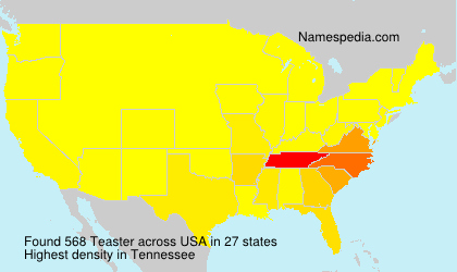 Surname Teaster in USA Surname Teaster in USA