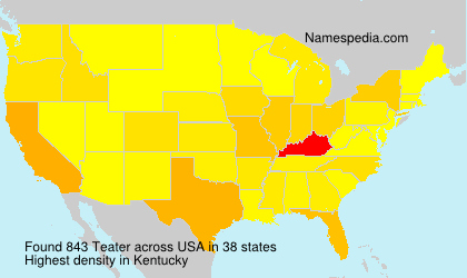 Surname Teater in USA Surname Teater in USA