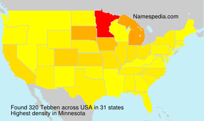 Surname Tebben in USA