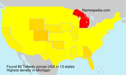Surname Tebedo in USA Surname Tebedo in USA