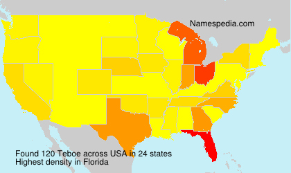 Surname Teboe in USA Surname Teboe in USA