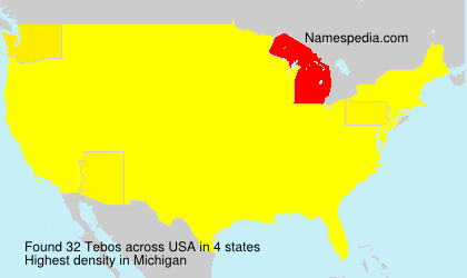 Surname Tebos in USA