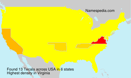 Surname Tecala in USA Surname Tecala in USA