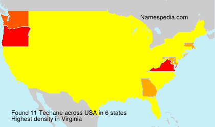 Surname Techane in USA Surname Techane in USA