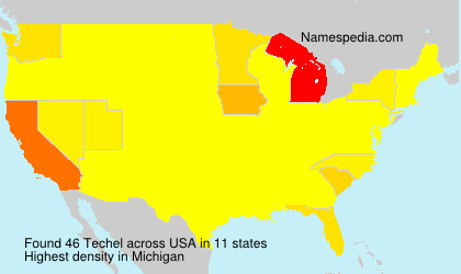 Surname Techel in USA Surname Techel in USA