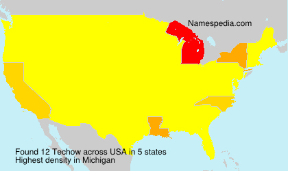 Surname Techow in USA Surname Techow in USA