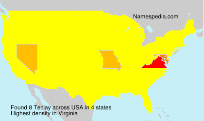 Surname Teclay in USA Surname Teclay in USA