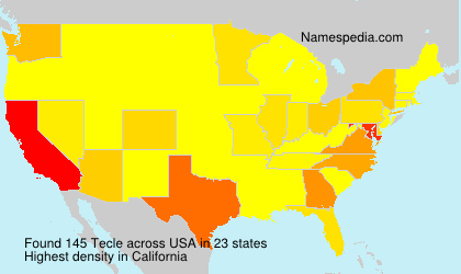 Surname Tecle in USA Surname Tecle in USA