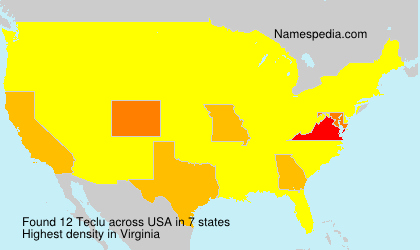 Surname Teclu in USA Surname Teclu in USA