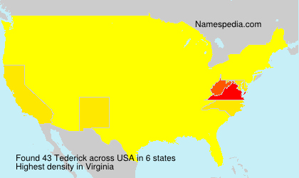 Surname Tederick in USA Surname Tederick in USA