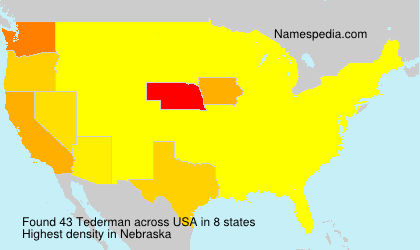 Surname Tederman in USA Surname Tederman in USA