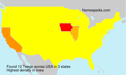 Surname Teege in USA Surname Teege in USA