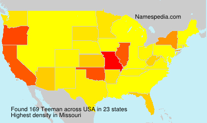 Surname Teeman in USA Surname Teeman in USA