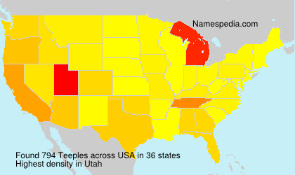Surname Teeples in USA Surname Teeples in USA