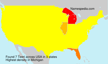 Surname Teeri in USA Surname Teeri in USA