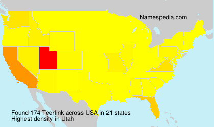 Surname Teerlink in USA Surname Teerlink in USA