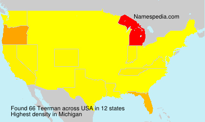 Surname Teerman in USA