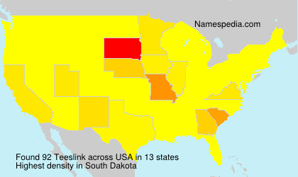 Surname Teeslink in USA Surname Teeslink in USA