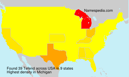 Surname Tefend in USA Surname Tefend in USA