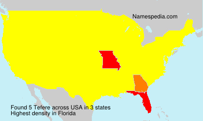 Surname Tefere in USA Surname Tefere in USA