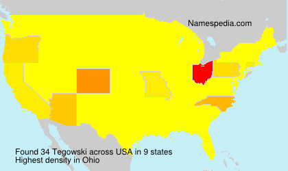 Surname Tegowski in USA Surname Tegowski in USA