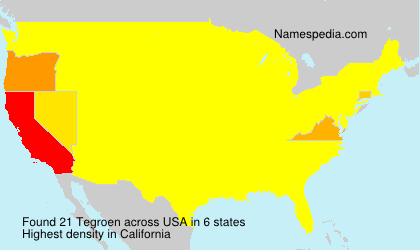Surname Tegroen in USA Surname Tegroen in USA