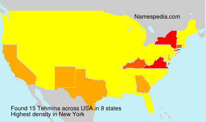 Surname Tehmina in USA Surname Tehmina in USA