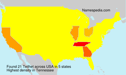 Surname Teilhet in USA Surname Teilhet in USA