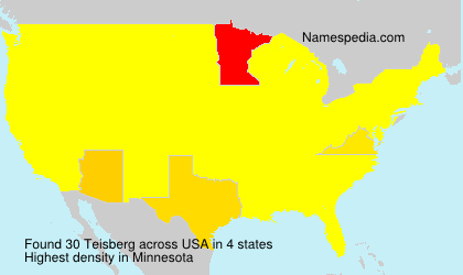 Surname Teisberg in USA Surname Teisberg in USA