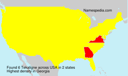 Surname Tekaligne in USA Surname Tekaligne in USA