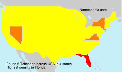 Surname Tekchand in USA Surname Tekchand in USA