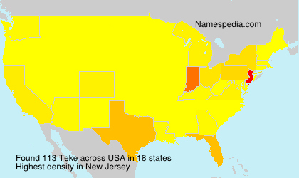 Surname Teke in USA Surname Teke in USA