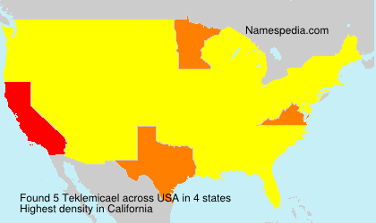 Surname Teklemicael in USA Surname Teklemicael in USA