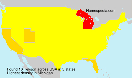 Surname Tekson in USA Surname Tekson in USA
