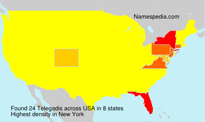 Surname Telegadis in USA Surname Telegadis in USA