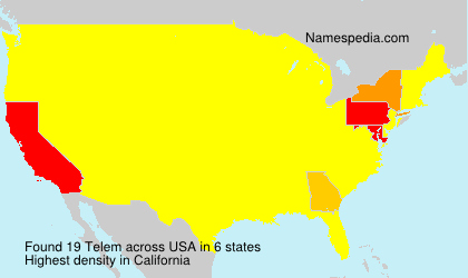 Surname Telem in USA Surname Telem in USA