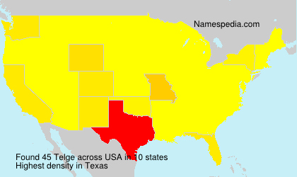 Surname Telge in USA Surname Telge in USA