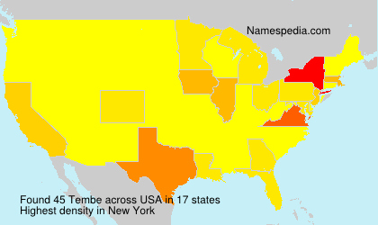 Surname Tembe in USA Surname Tembe in USA