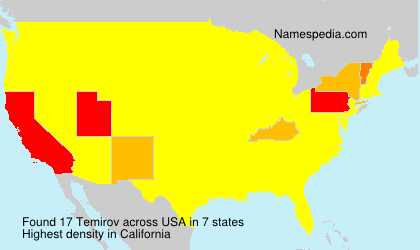 Surname Temirov in USA Surname Temirov in USA