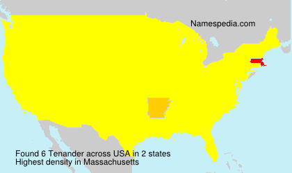 Surname Tenander in USA Surname Tenander in USA